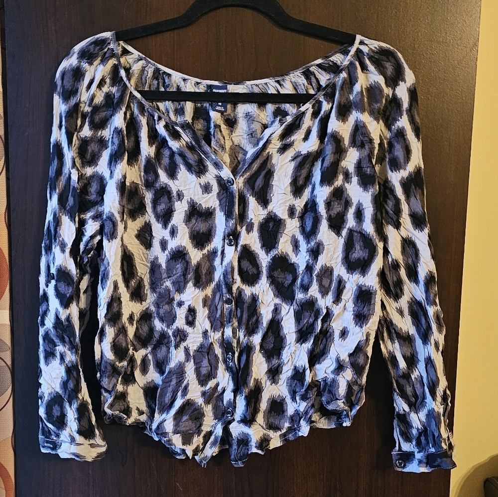 Old Navy Leopard Print Blouse